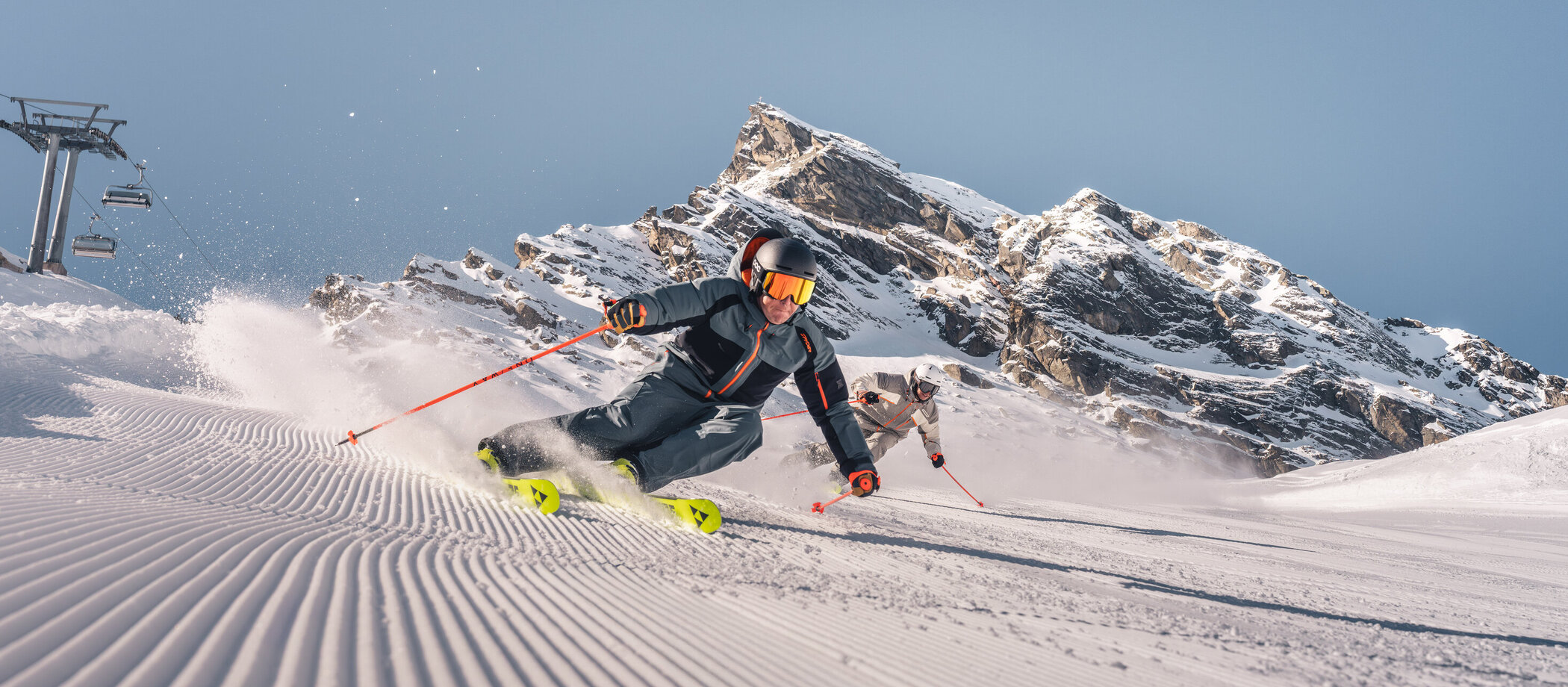Skifahren im Silvapark in Galtür